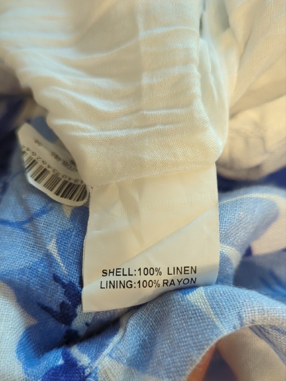 DISSH Linen Midi Skirt Blue Floral size 2 image 6